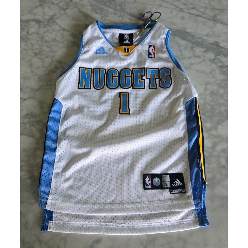 Adidas NBA Denver Nuggets Chauncey Billups 1 Jersey Youth Small Length +2
